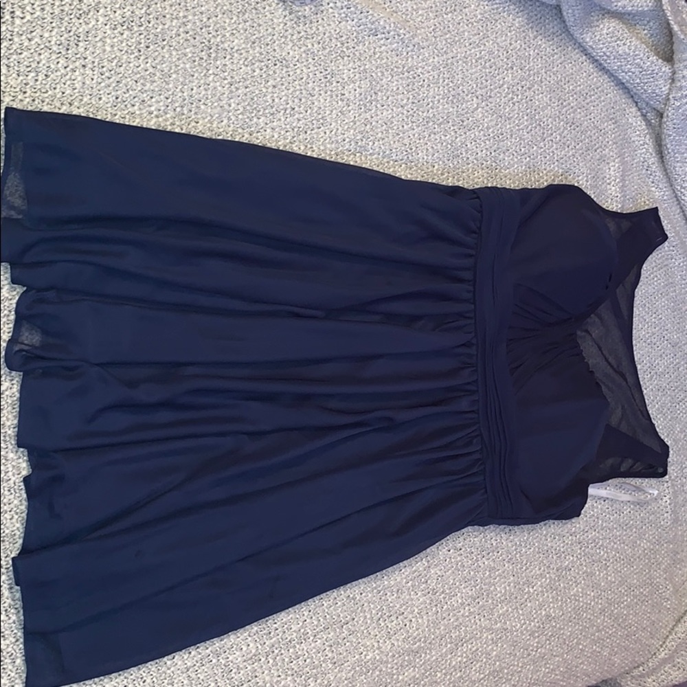 David’s Bridal Navy Blue Dress